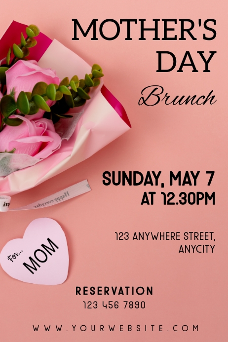Mother's Day Brunch Poster template