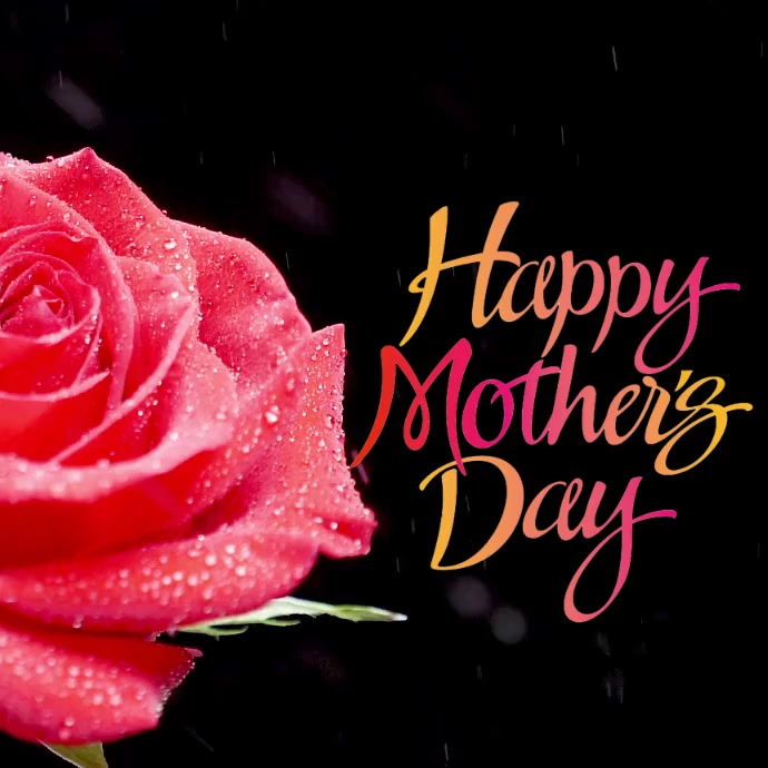 mother's day card design poster template
