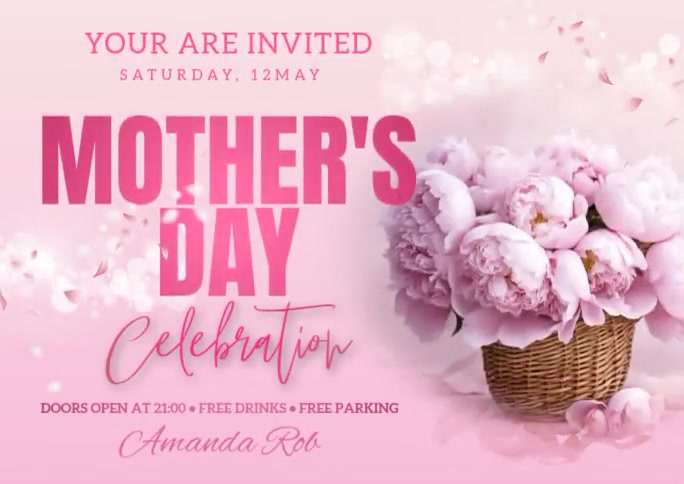 Mother's Day Card 明信片 template