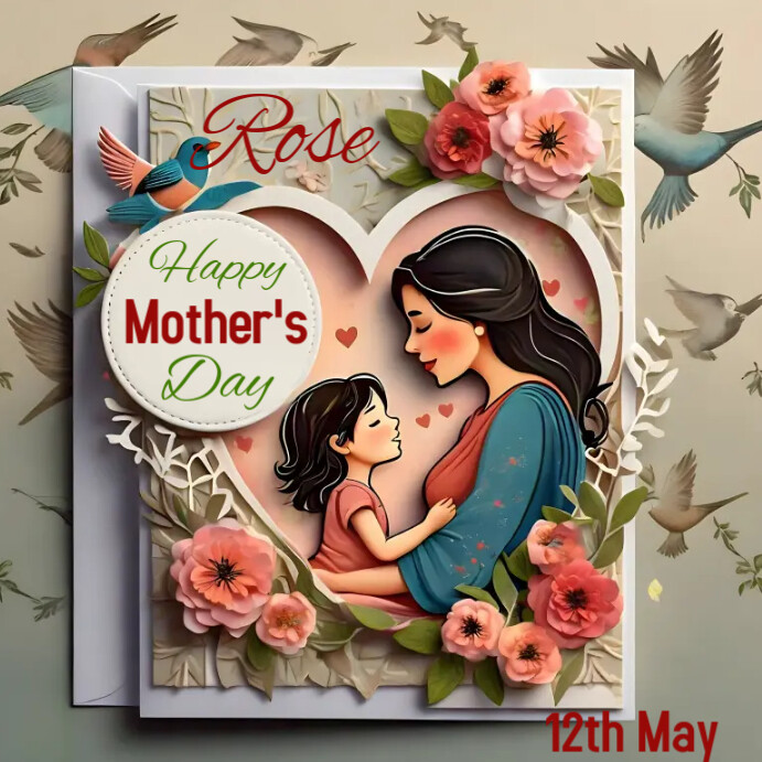 Mother's day card design Template | PosterMyWall