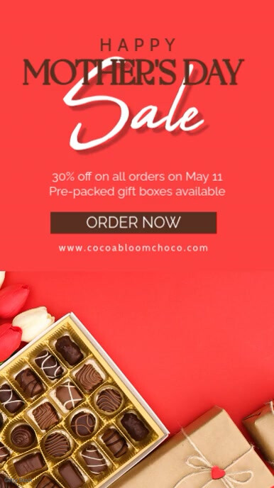 Mother's Day Chocolate Sale Story template