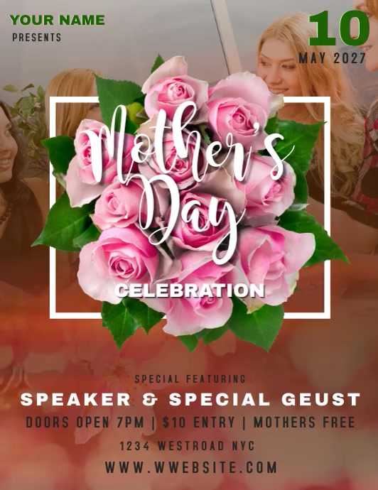 Mother's day CHURCH Event AD template | PosterMyWall