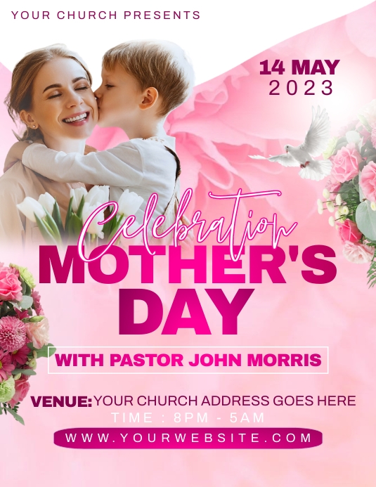 Mother's day church flyer Template | PosterMyWall