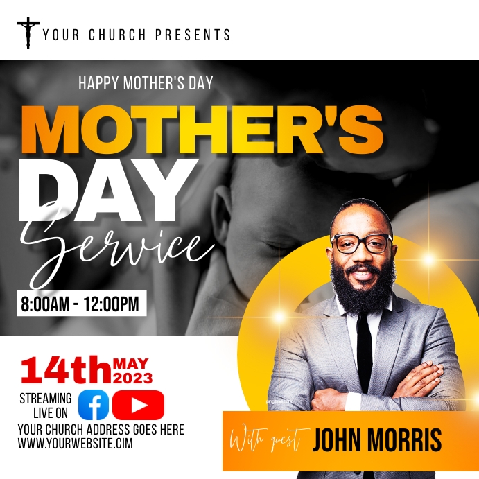 Mother's day church flyer Template | PosterMyWall