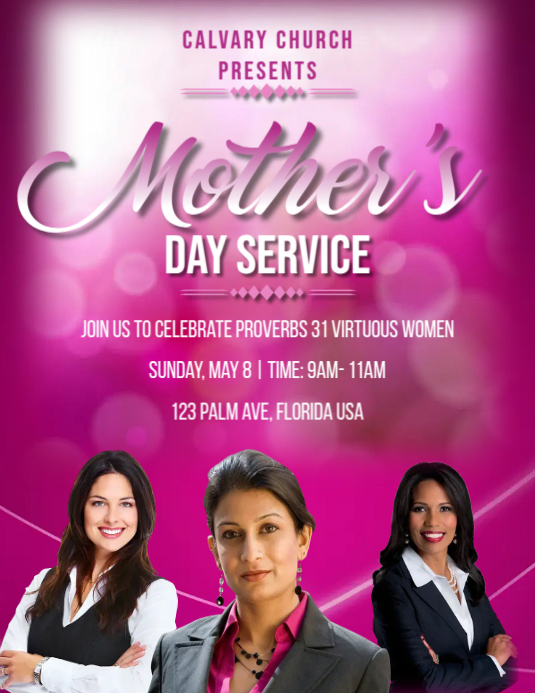 Mother's Day Church Flyer Template | PosterMyWall