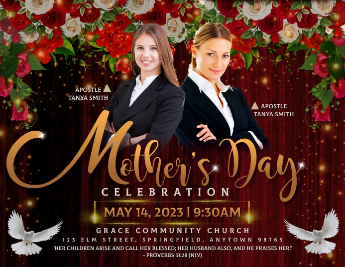 Mother's Day Church Flyers 2023 Template | PosterMyWall