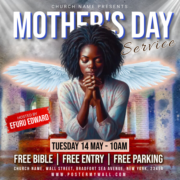 Mother's Day Church Service Template | PosterMyWall