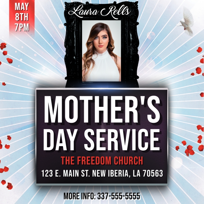 Copy of MOTHER'S DAY CHURCH SERVICE FLYER | PosterMyWall
