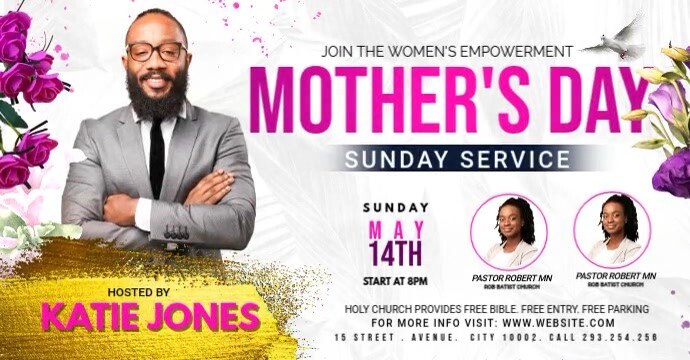 Mother's Day Church Service Template | PosterMyWall