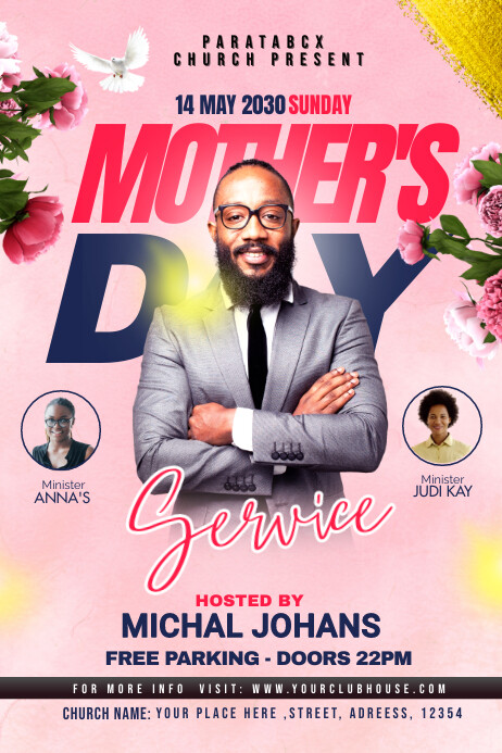 Mother's Day Church Service Template | PosterMyWall