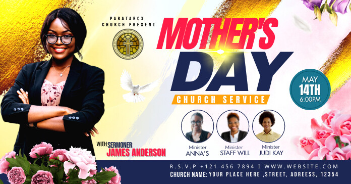Mother's Day Church Service Template | PosterMyWall