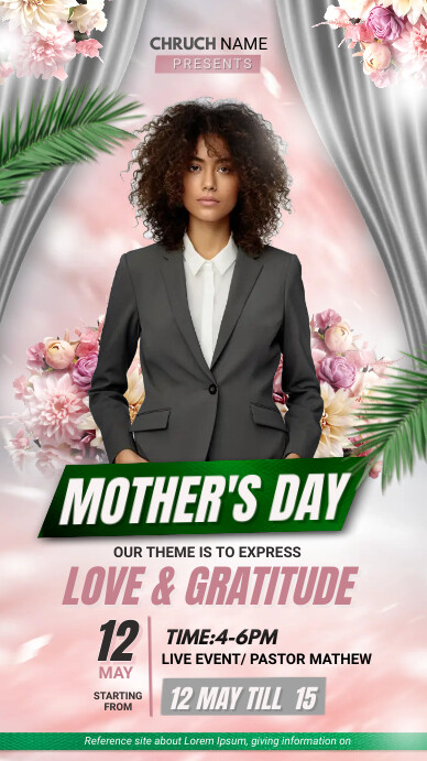 Copy of mother's day church services | PosterMyWall