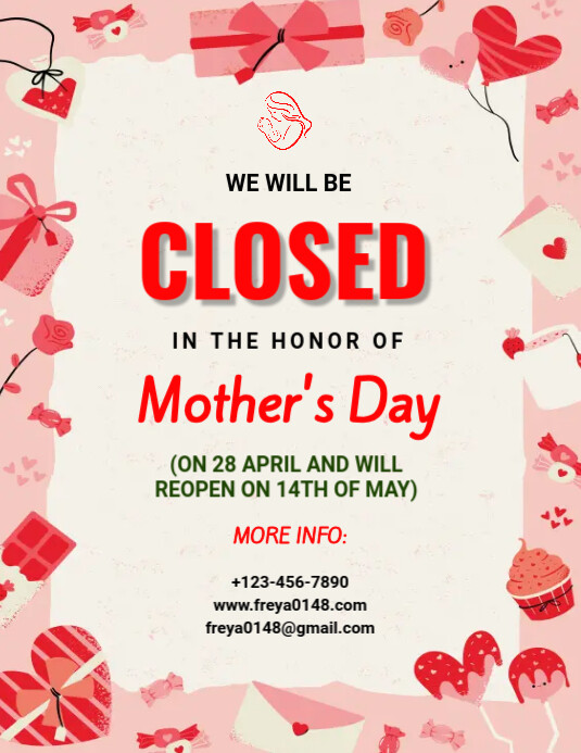 Mother's day closed Template | PosterMyWall