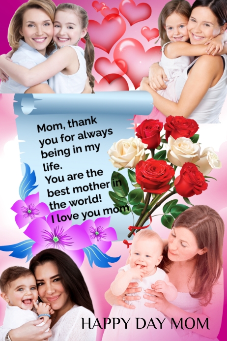 Mother's Day Collage Plakat template