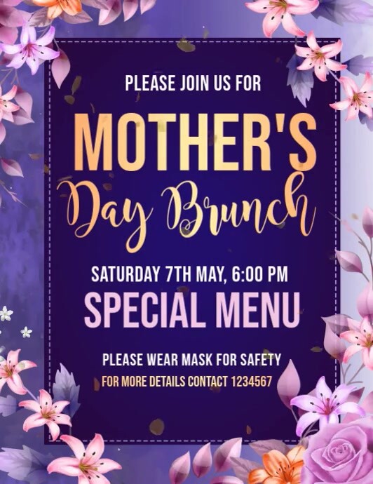 Mother's day Ulotka (US Letter) template