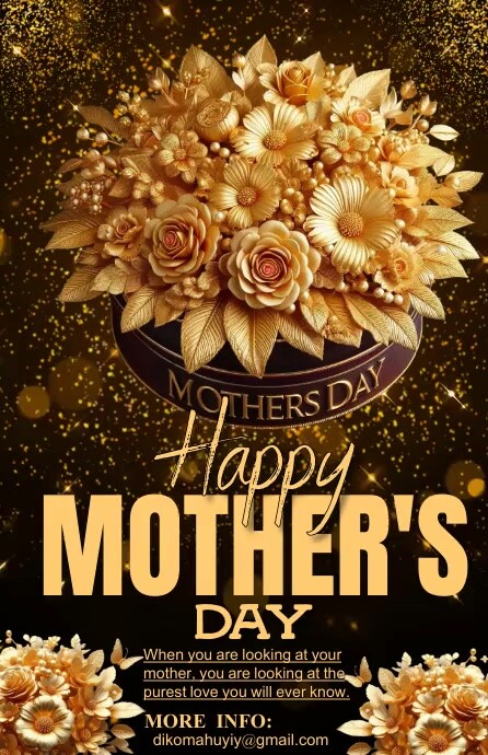 mother's day Half Page Wide template