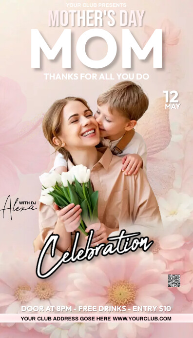 MOTHER'S DAY Wizytówka template