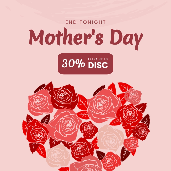 Mother's Day Discount Instagram Post Template PosterMyWall