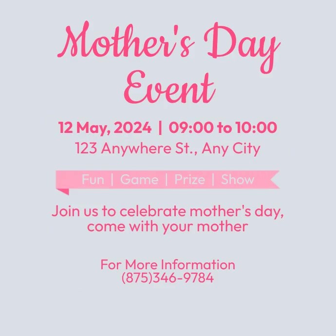 Mother's Day Event Template | PosterMyWall