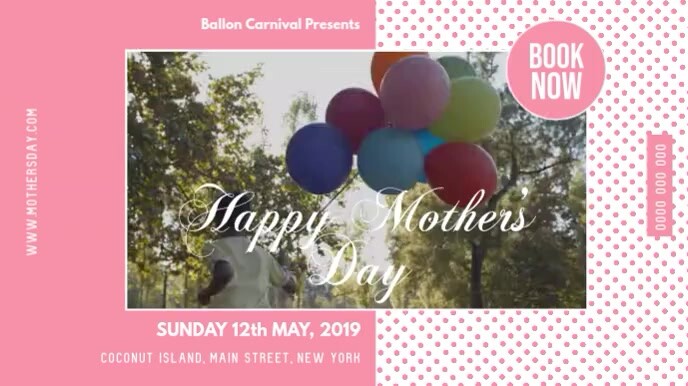 Mother's Day Event Digital Display Video 数字显示屏 (16:9) template