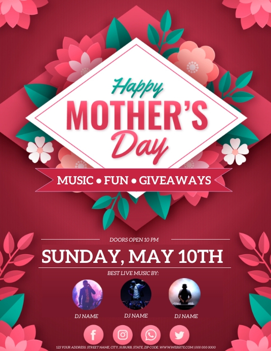 Mother's day Event Flyer template PosterMyWall