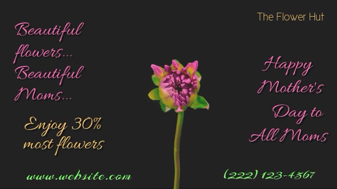 Mother's Day Flowers Digital AD template