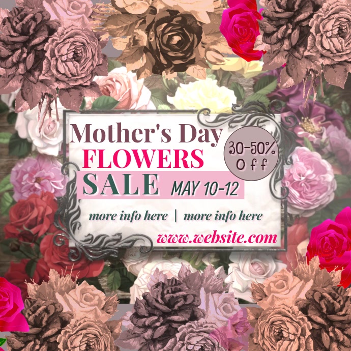 Mother's Day Flowers Sale Video Template PosterMyWall