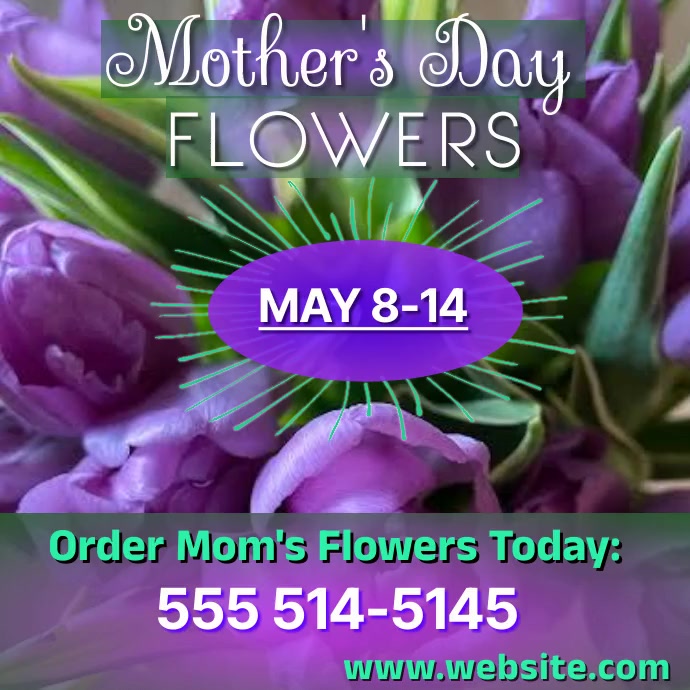 Mother's Day Flowers Video Template PosterMyWall