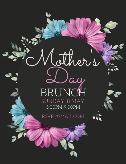 Mother's Day flyer template