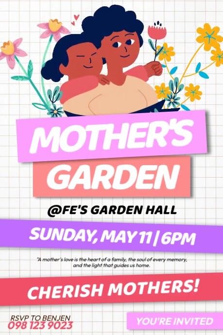 Mother's Day Garden Party Poster template