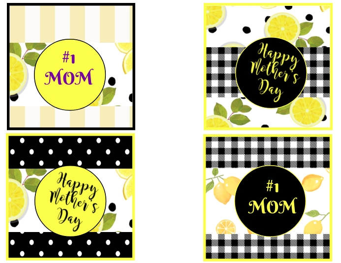 Mother's Day Gift Tags Party Favors Lemon Flyer (US Letter) template