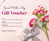 Mother's day gift voucher Medium Rectangle template