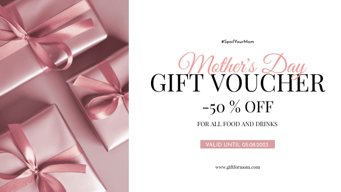 Mother's Day Gift Voucher Digital Display (16:9) template