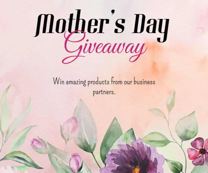 Mother's day giveaway Medium Rectangle template