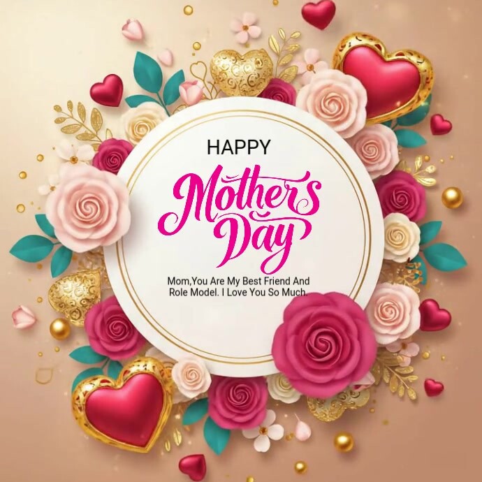Mother's Day Greeting Card Square (1:1) template