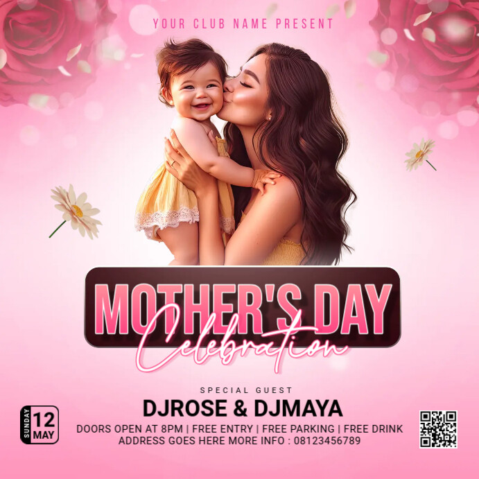 Mother's day grettings instagram template