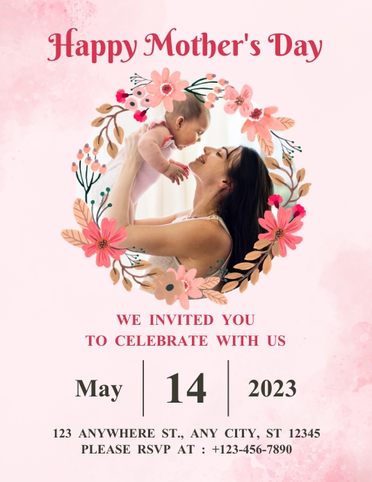 Mother's Day Invitation card Template PosterMyWall