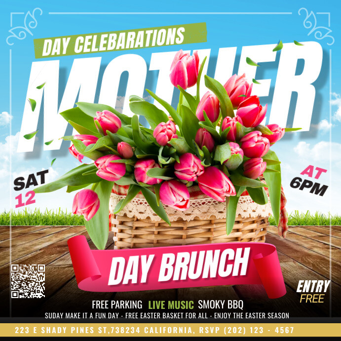 mother's day invites Wpis na Instagrama template