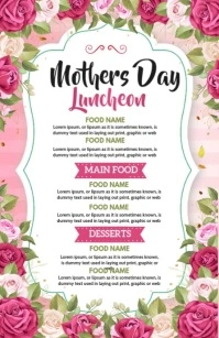 mother's day menu Half Page Wide template