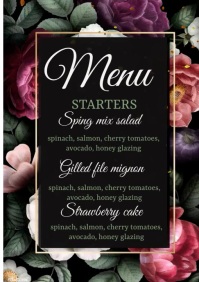 mother's day menu A4 template