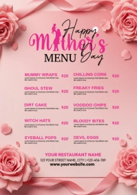 Mother's Day Menu Flyer A4 template
