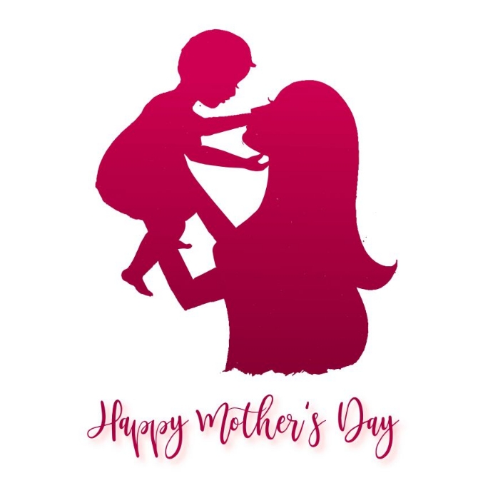 Mother's day mom son love card background Wpis na Instagrama template