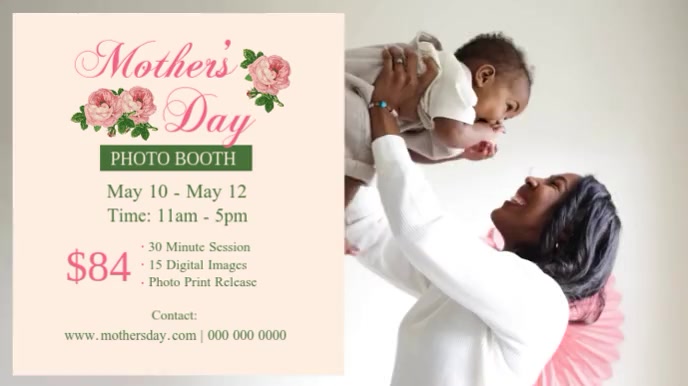 Mother's Day Photo Booth Deal Digital Display Video template