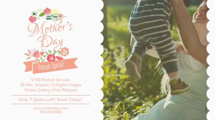 Mother's Day Photography Ad Digital Display Video template