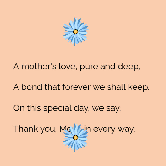 Mother's day poem Template PosterMyWall