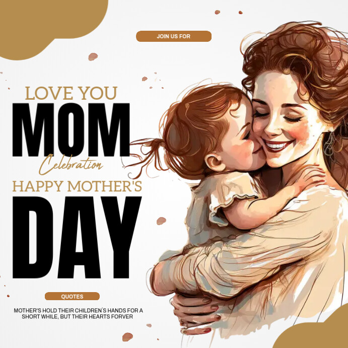 mother's day poster Square (1:1) template