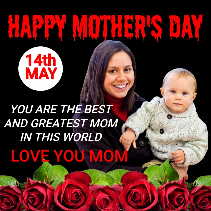 Mother's day poster template