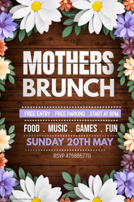 Mother's day poster template