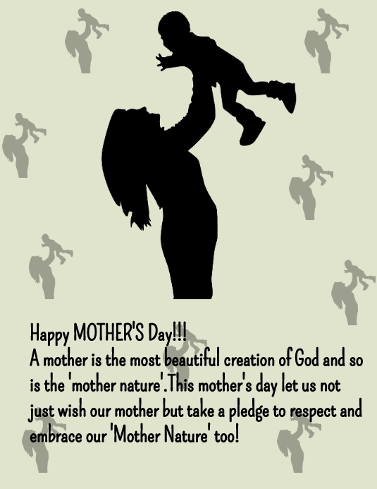 Mother's day quote flyer template