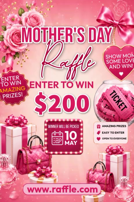 Mum Raffle Mother's day raffle Template | PosterMyWall